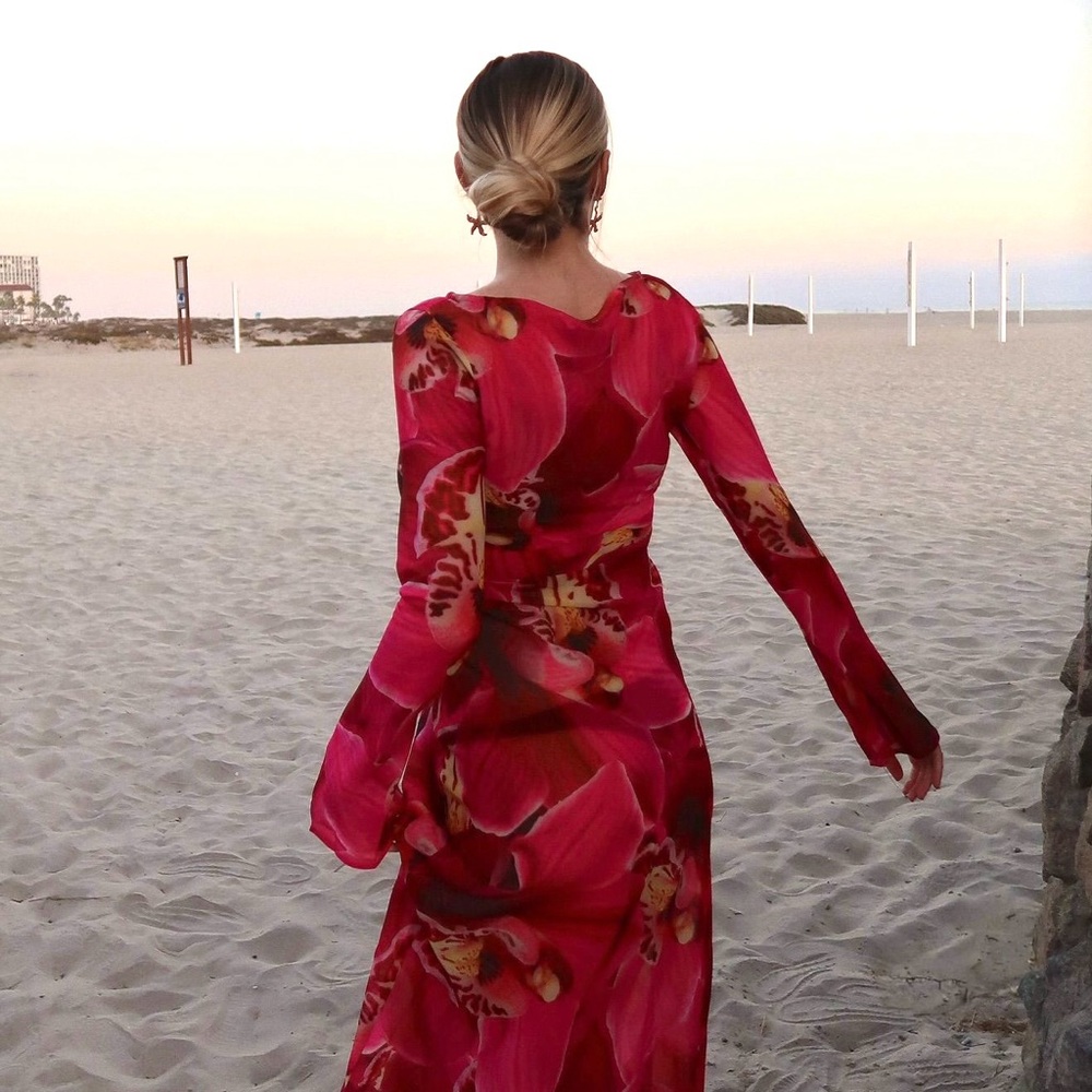 Peppermayo Floral Long Sleeve Maxi Dress
